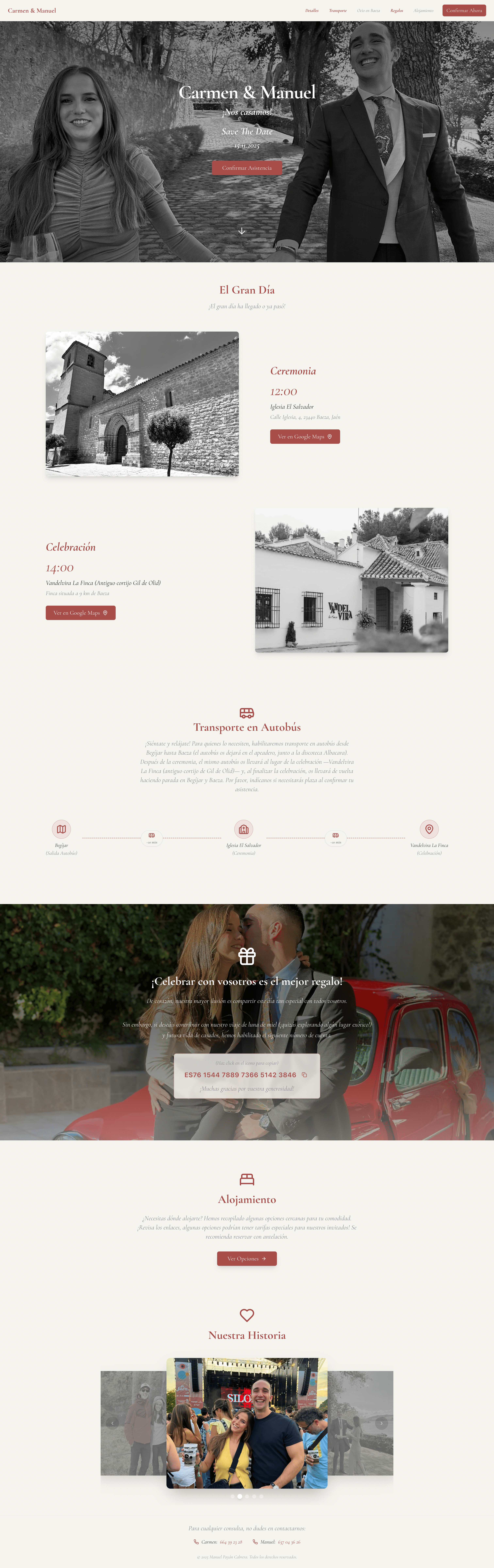 Screenshot of La Boda de Carmen y Manuel website