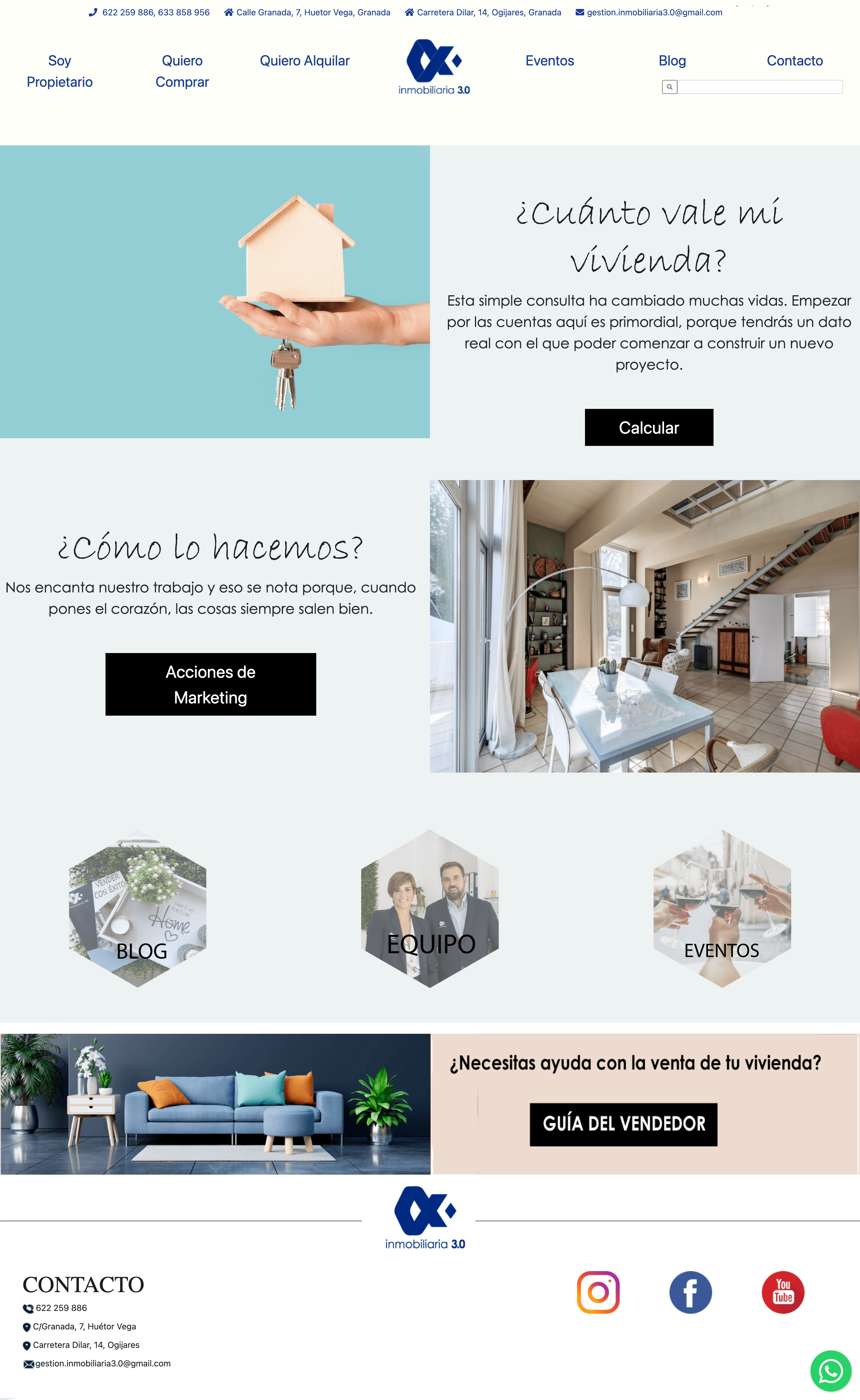 Screenshot of Inmobiliaria 3.0 website